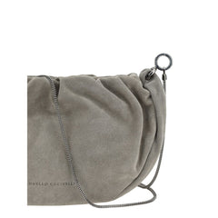 Bolsa de ombro em camurça Brunello Cucinelli
