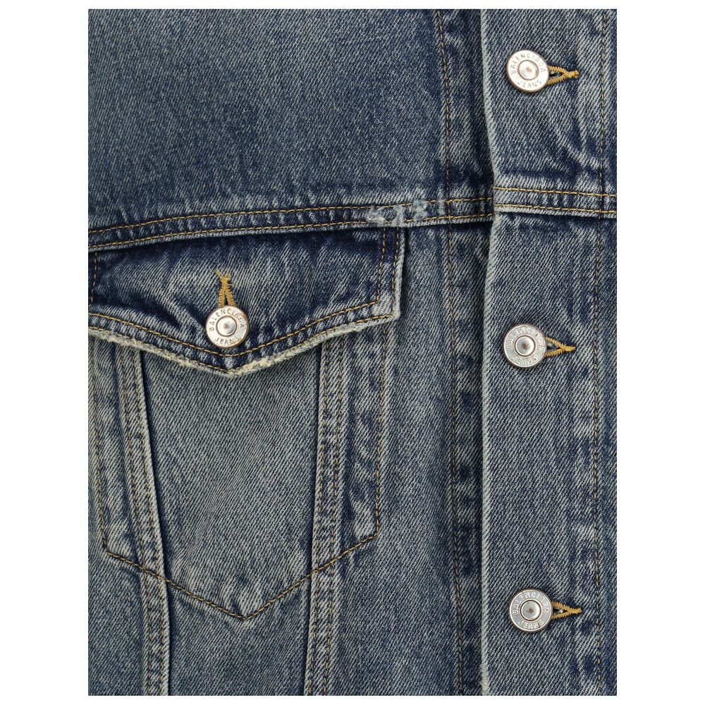Jaqueta jeans com painéis Balenciaga
