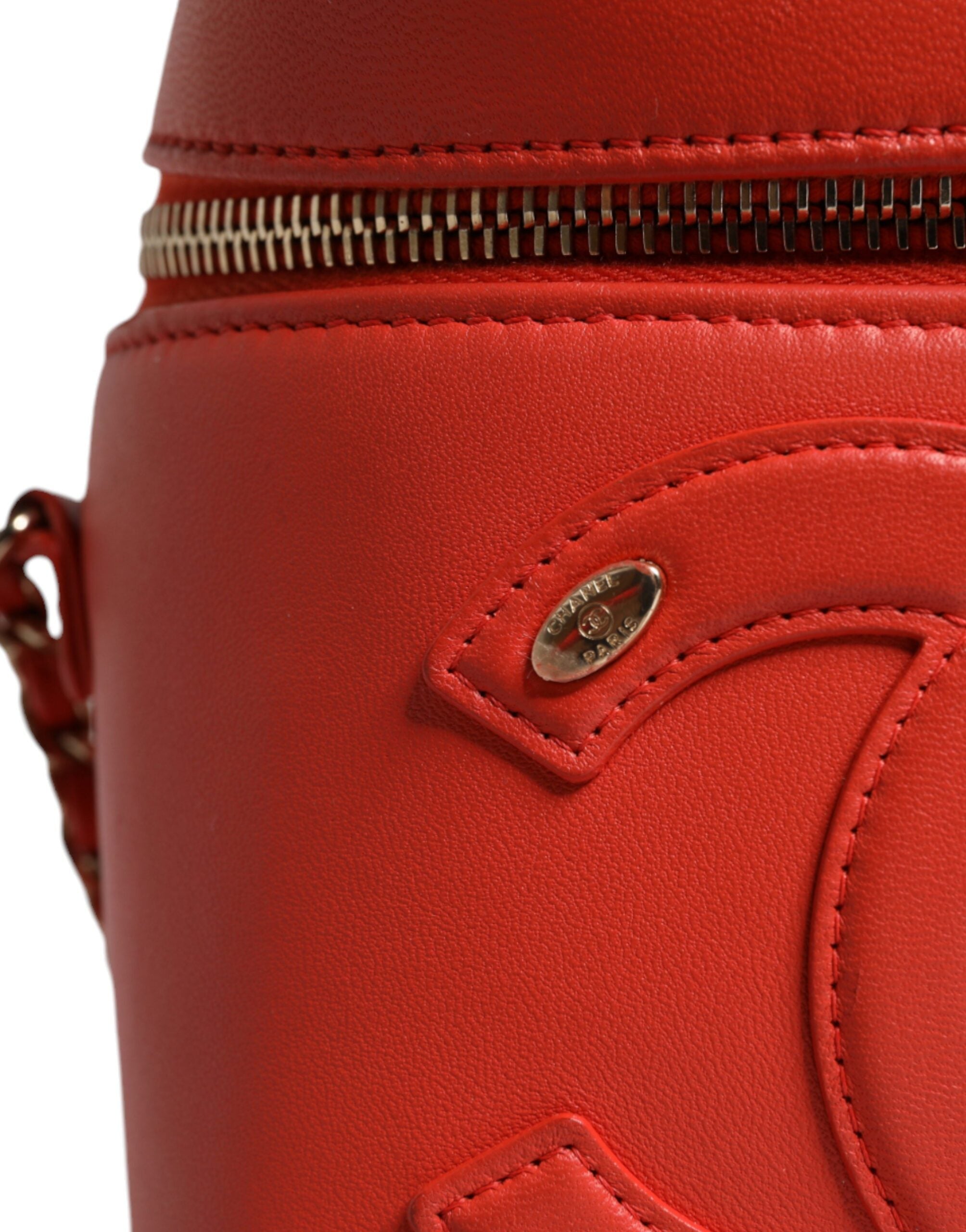Bolsa de ombro com corrente Chanel Orange Coco Mark Vanity