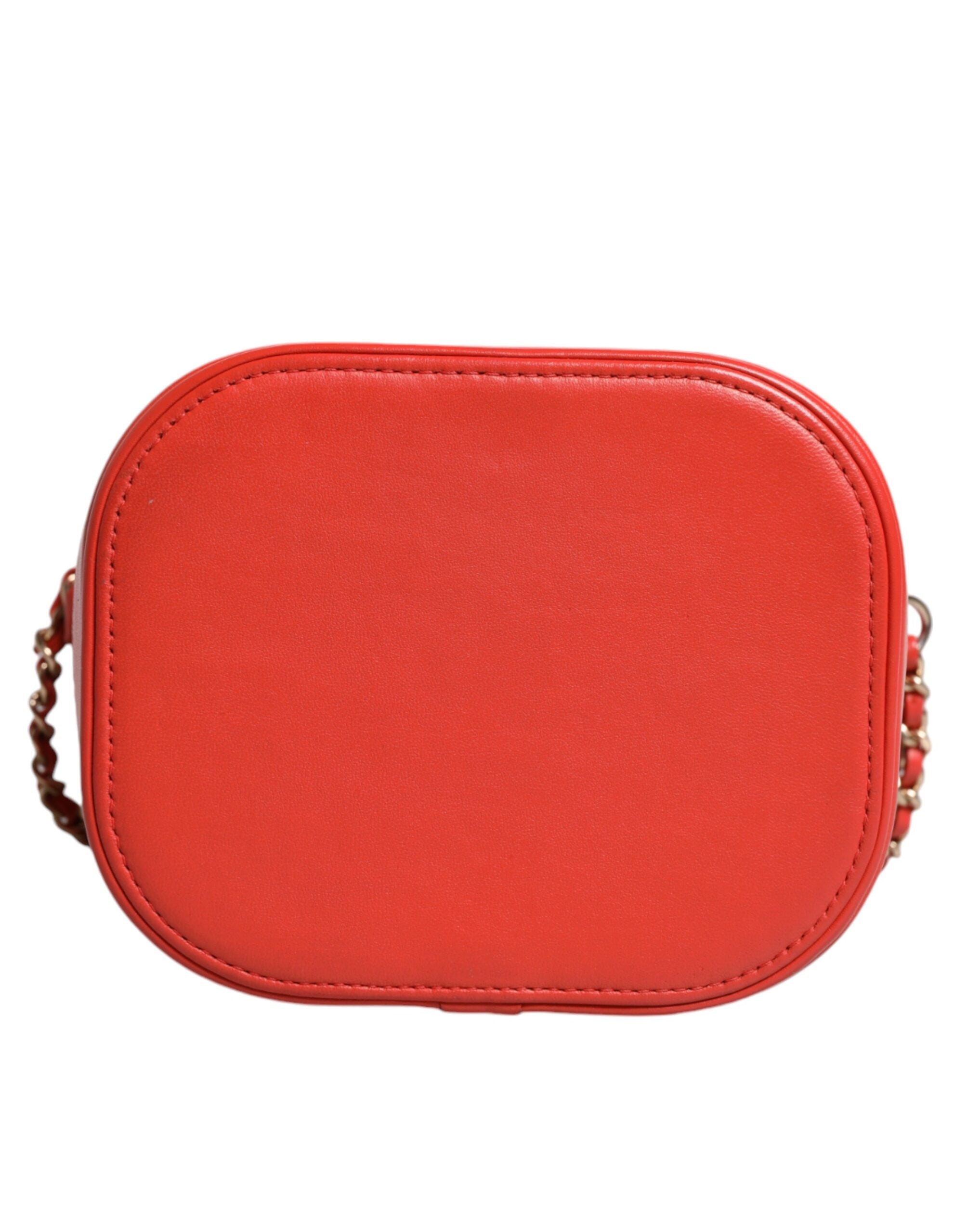 Bolsa de ombro com corrente Chanel Orange Coco Mark Vanity