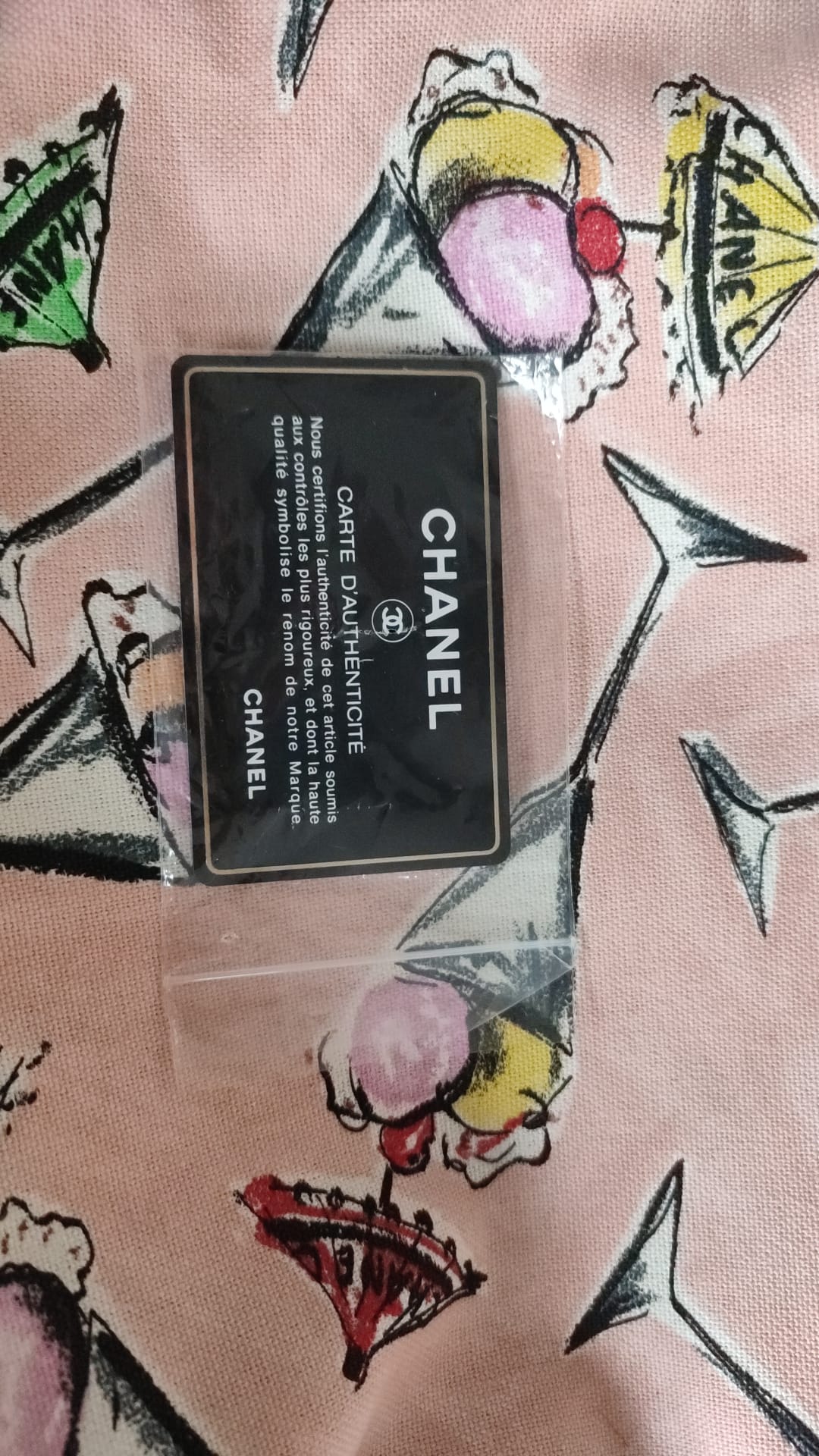 Bolsa Chanel Pink Cruise Collection Parfait Canvas Estampada