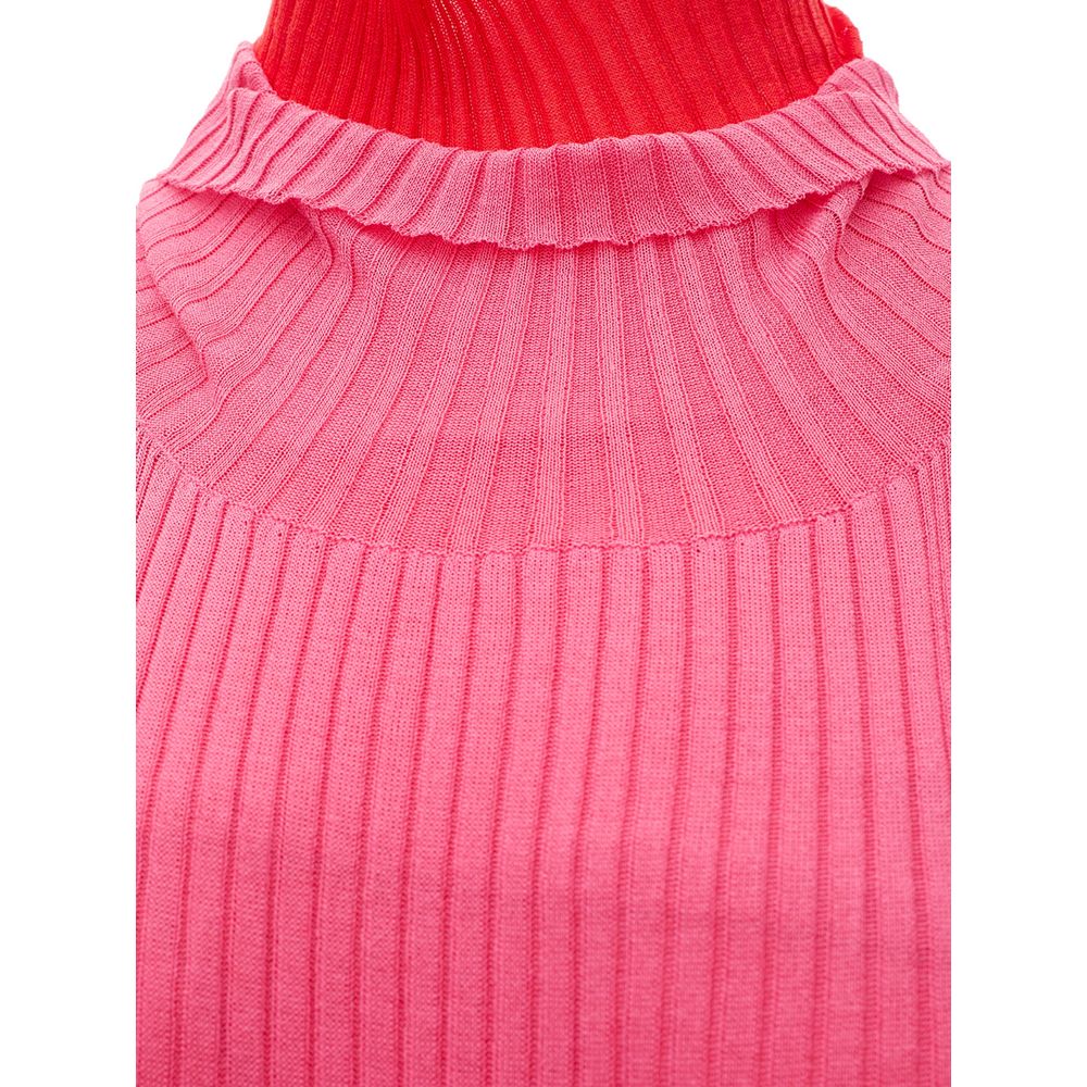Vestido de algodão rosa Bottega Veneta