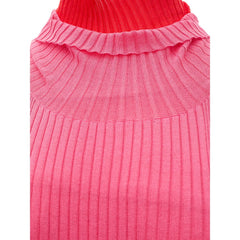 Vestido de algodão rosa Bottega Veneta