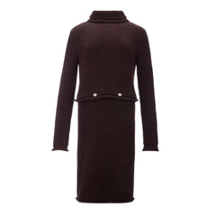 Vestido elegante de viscose marrom Bottega Veneta