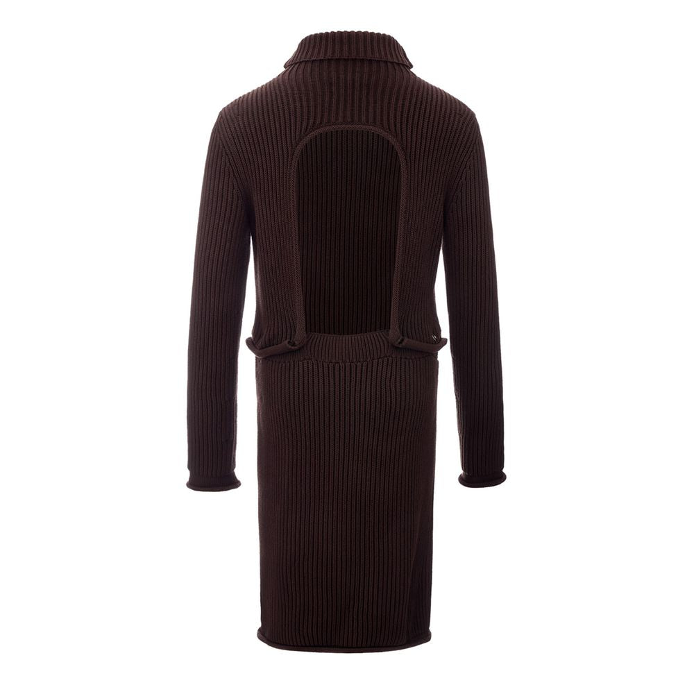 Vestido elegante de viscose marrom Bottega Veneta