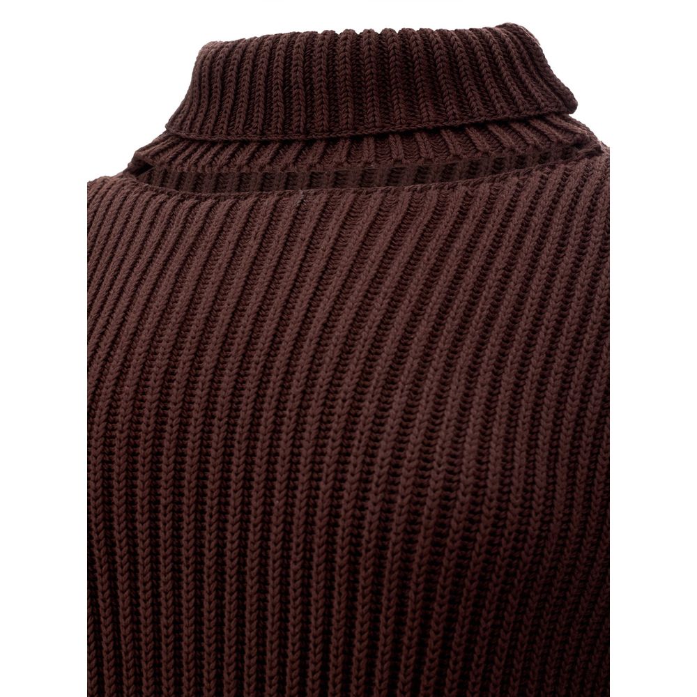 Vestido elegante de viscose marrom Bottega Veneta