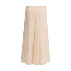 Saia midi de seda Fendi