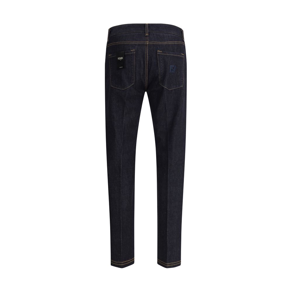 Calça jeans reta Fendi