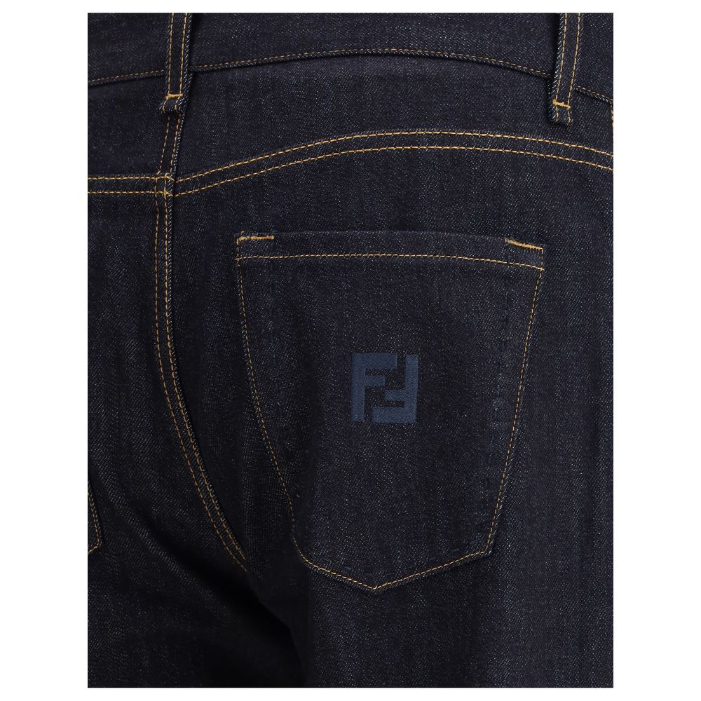 Calça jeans reta Fendi