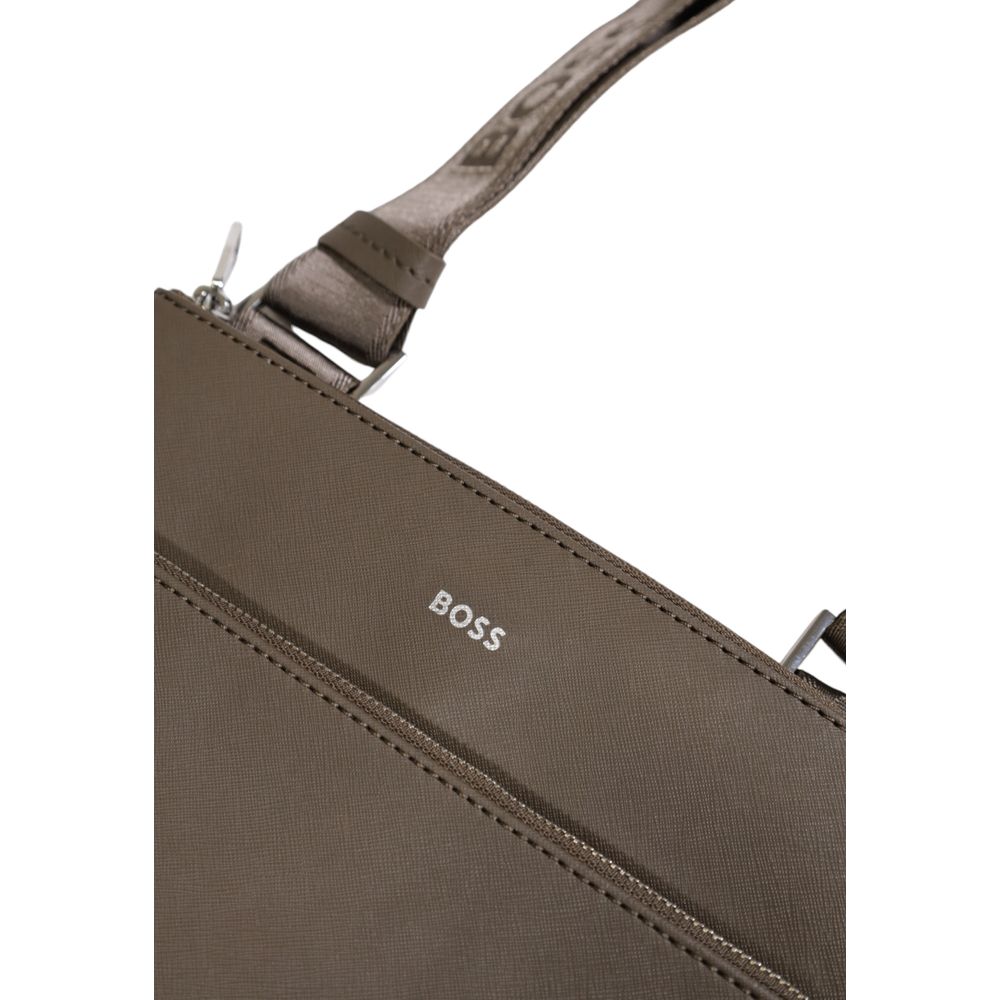 Bolsa de couro verde Hugo Boss