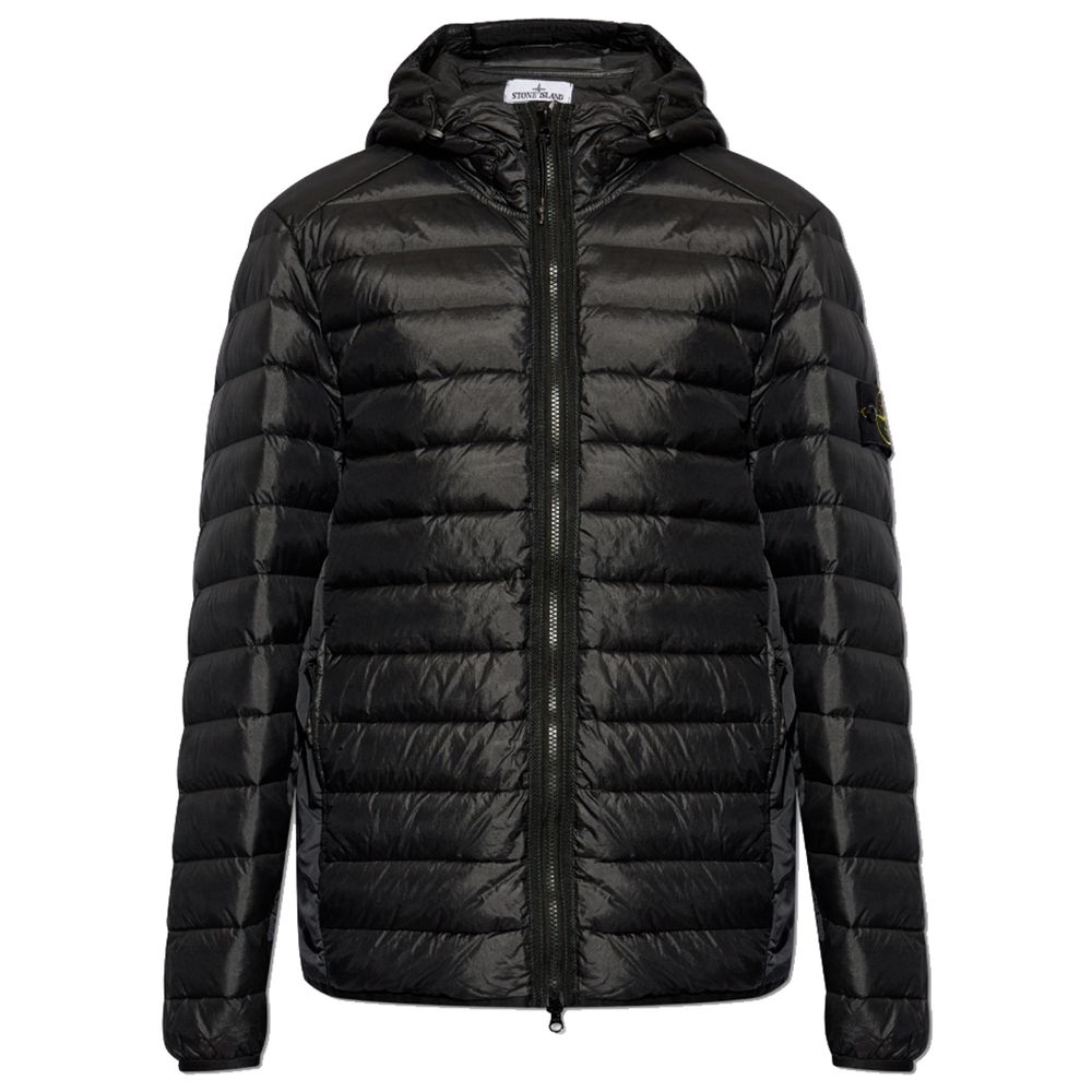 Jaqueta de Nylon Preta Stone Island