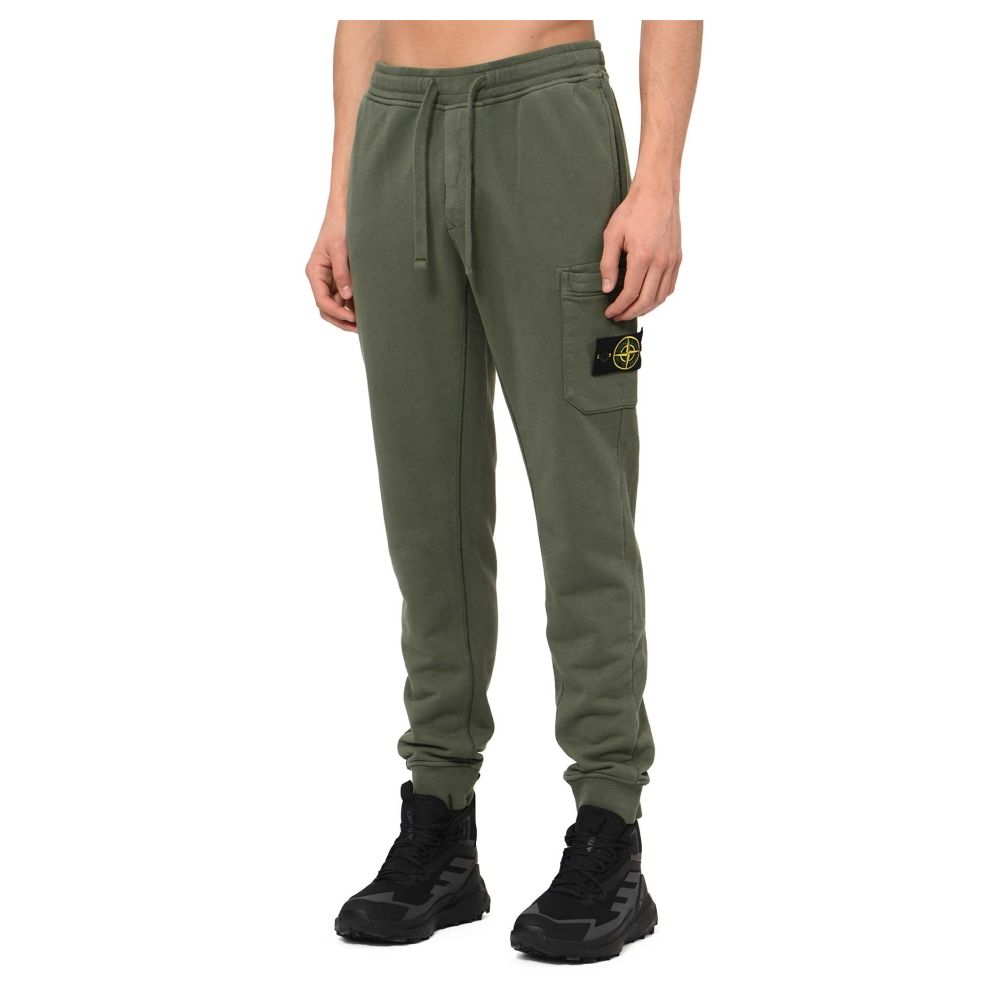 Calça de corrida masculina Stone Island Bege Algodão