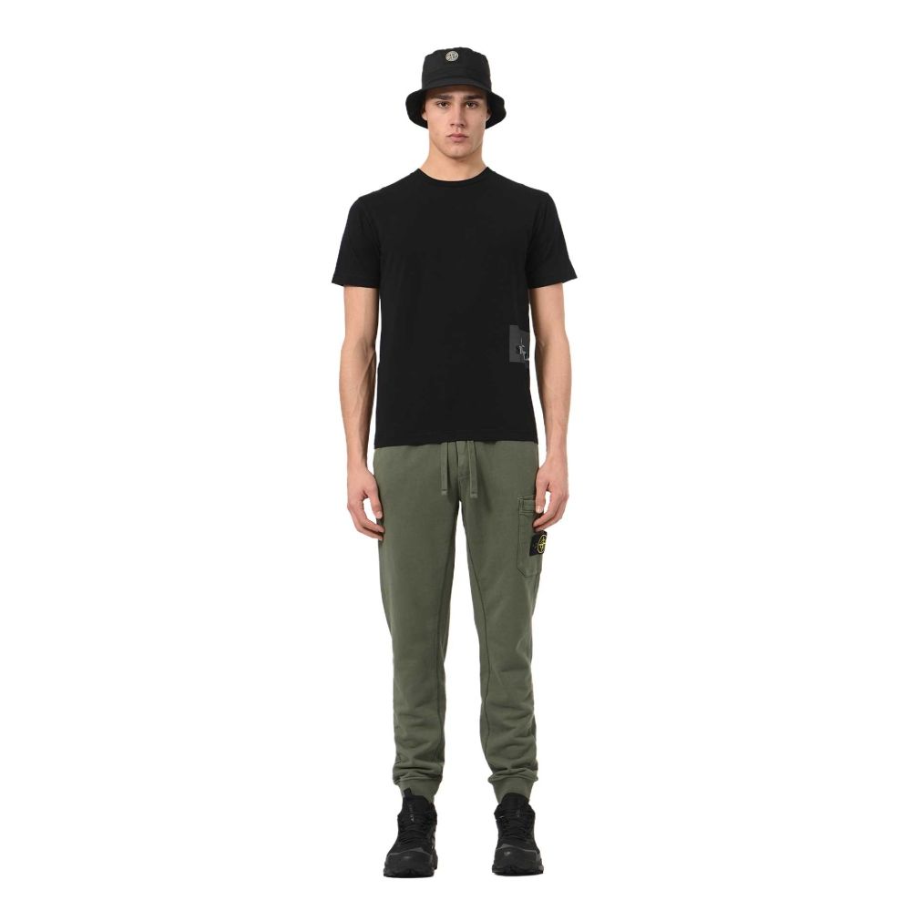 Calça de corrida masculina Stone Island Bege Algodão
