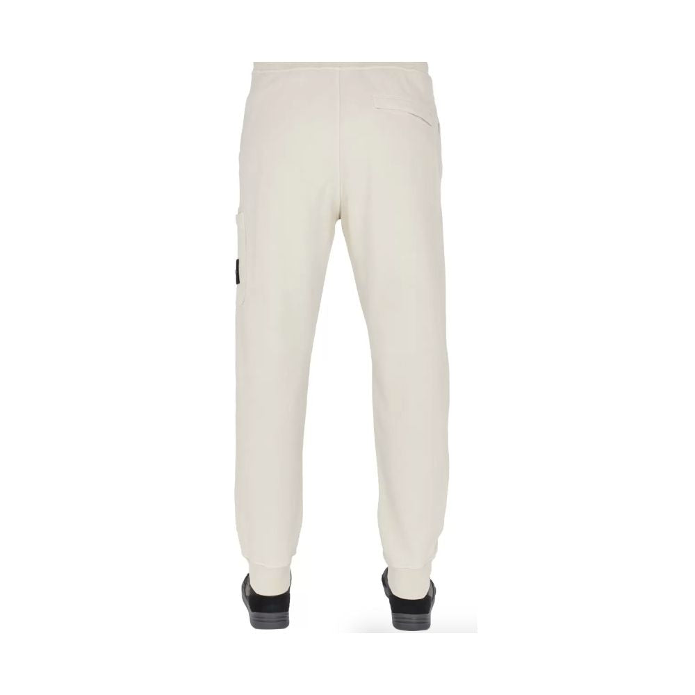 Calça de moletom masculina Stone Island Bege Cotton