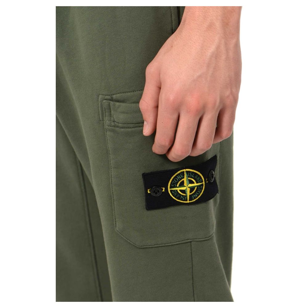 Calça de corrida masculina Stone Island Bege Algodão