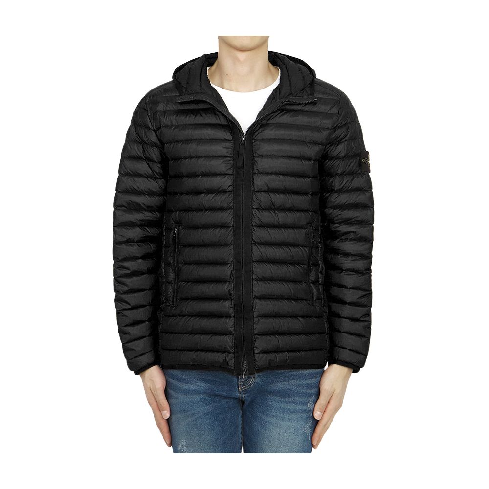 Jaqueta de Nylon Preta Stone Island