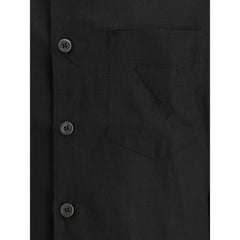 Camisa Prada de linho preta