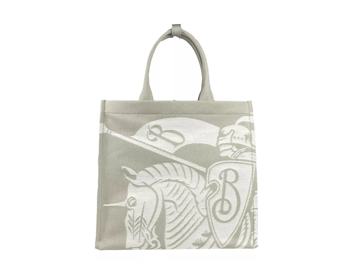 Bolsa tote de lona Burberry EKD com porta-moedas bege