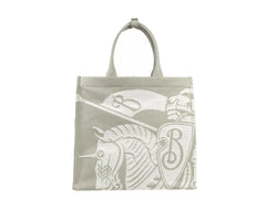 Bolsa tote de lona Burberry EKD com porta-moedas bege