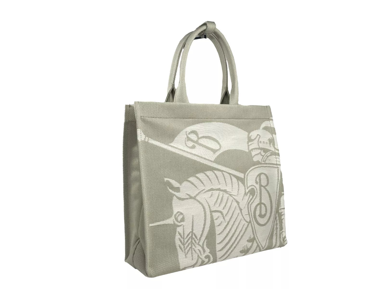 Bolsa tote de lona Burberry EKD com porta-moedas bege