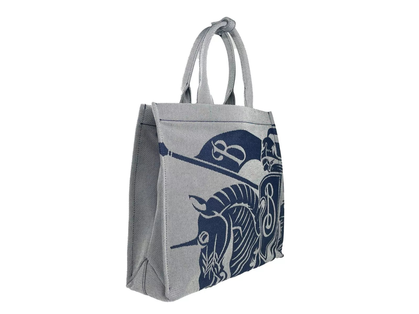 Bolsa tote de lona Burberry EKD azul marinho com porta-moedas