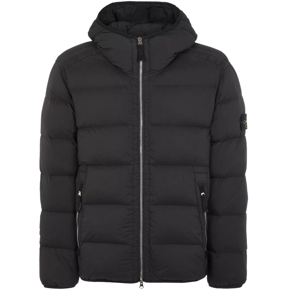 Jaqueta de Nylon Preta Stone Island