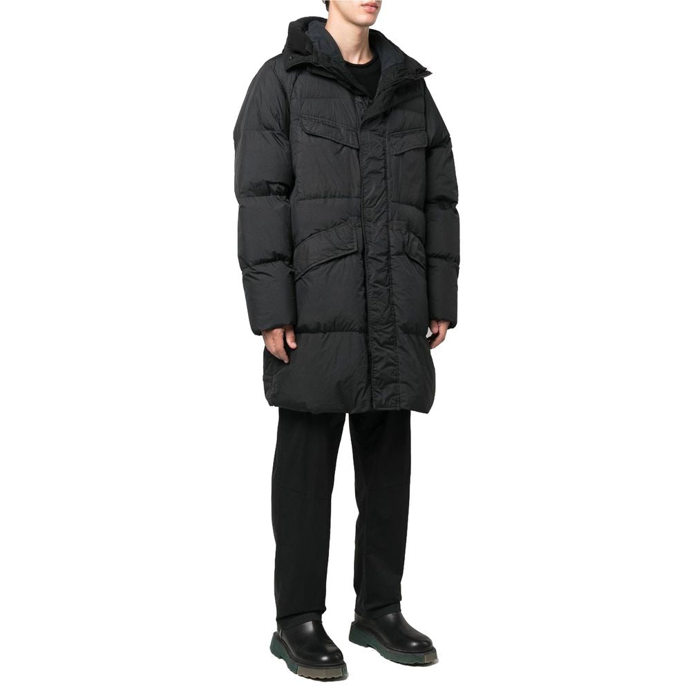 Jaqueta de Nylon Preta Stone Island