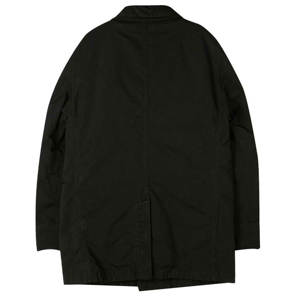 Jaqueta de poliéster preta Stone Island