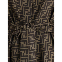 Vestido camisa Fendi com estampa FF