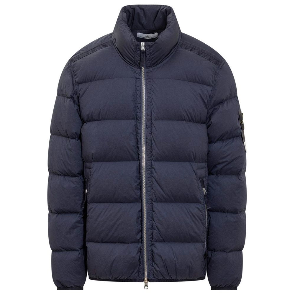 Jaqueta de Nylon Azul Stone Island