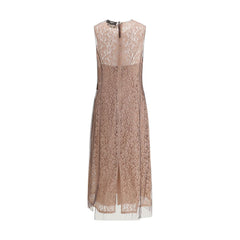 Vestido midi de renda Fendi