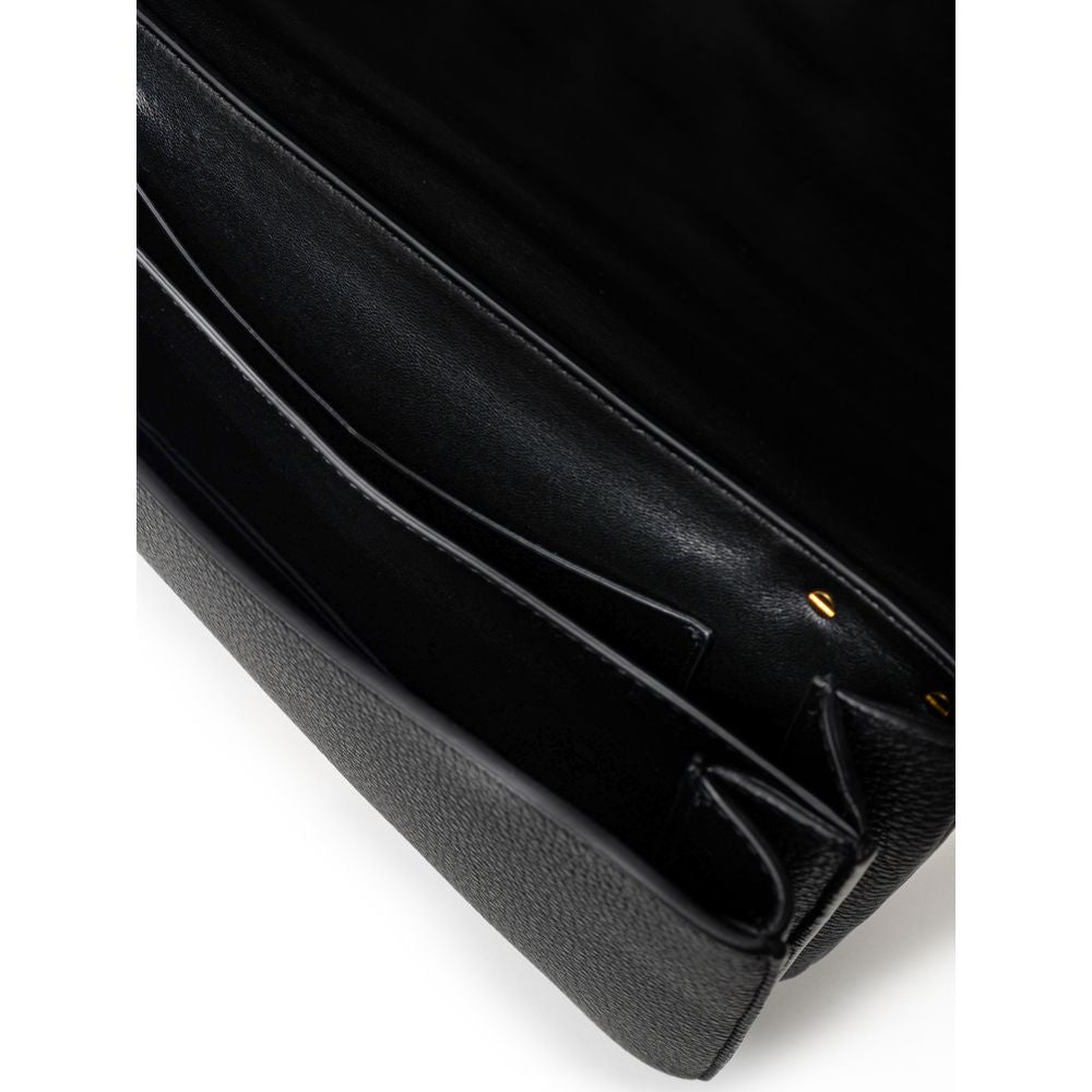 Bolsa de ombro Bottega Veneta em couro preto