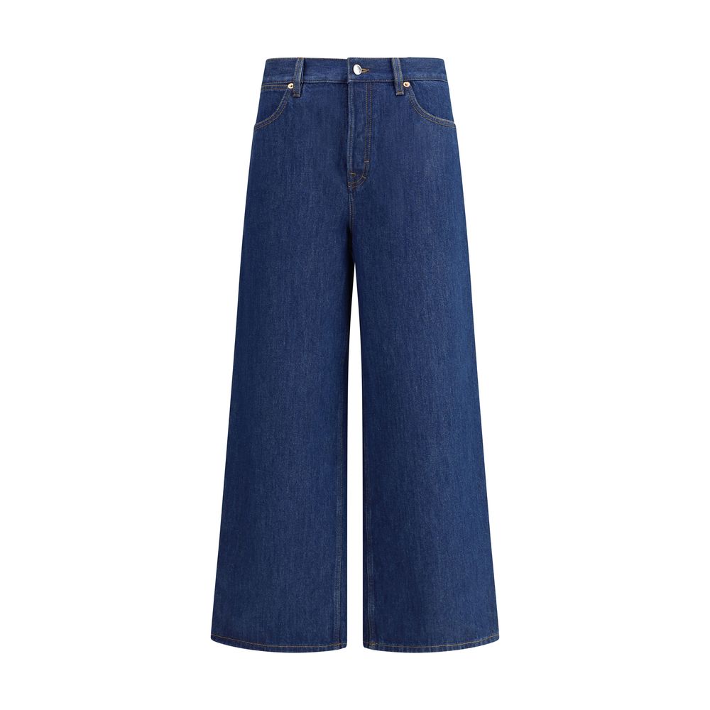 Calça jeans larga Gucci