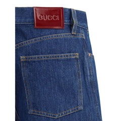 Calça jeans larga Gucci