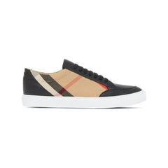 Tênis Burberry New Salmond em couro preto