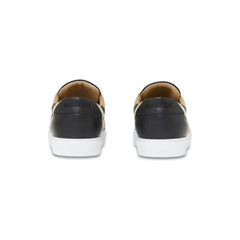Tênis Burberry New Salmond em couro preto