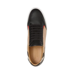 Tênis Burberry New Salmond em couro preto