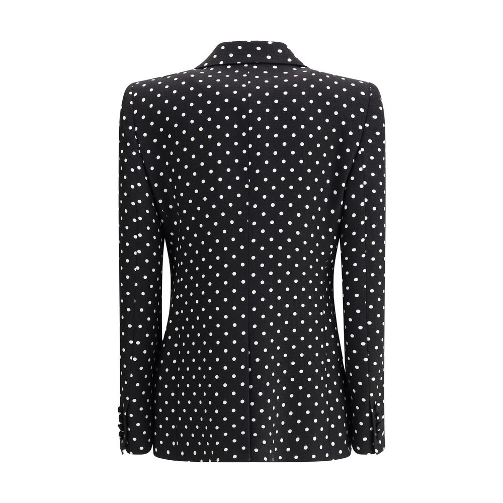 Blazer Valentino de bolinhas e abotoamento simples