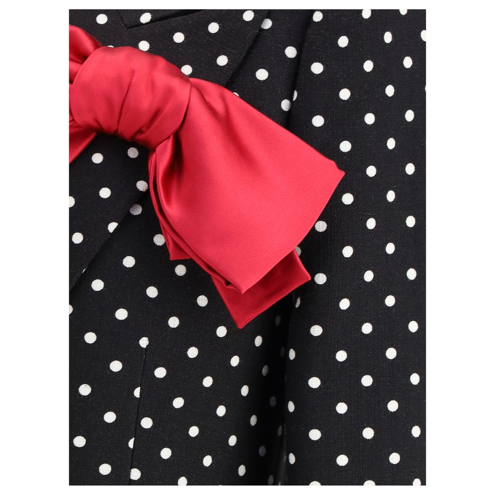 Blazer Valentino de bolinhas e abotoamento simples