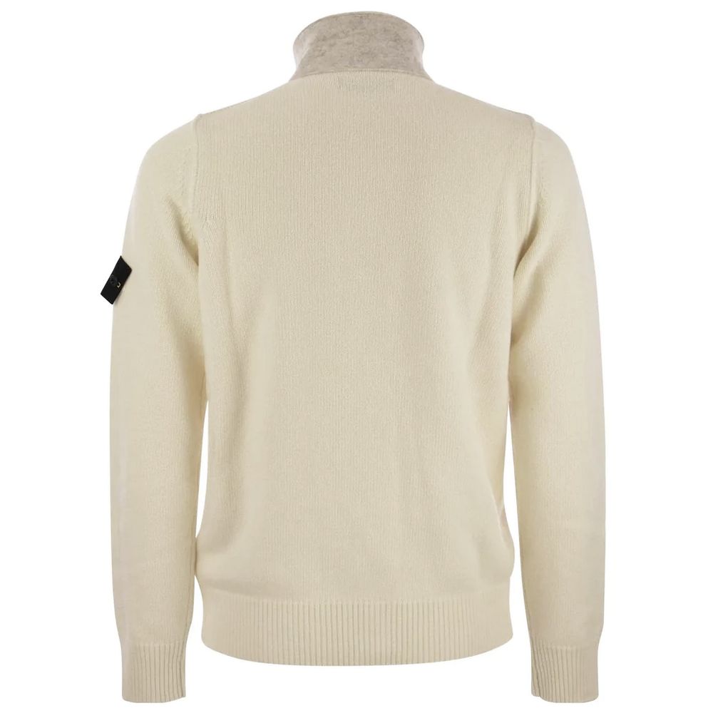 Suéter de lã branca Stone Island