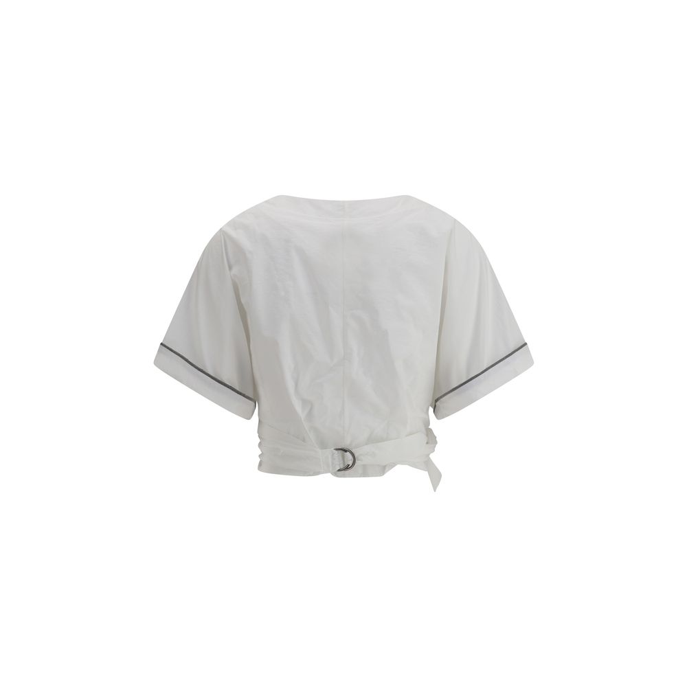 Blusa Brunello Cucinelli com fivela na cintura