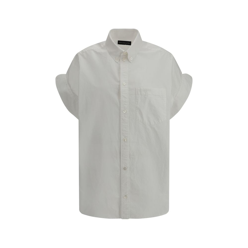 Camisa Balenciaga Oversized com mangas curtas