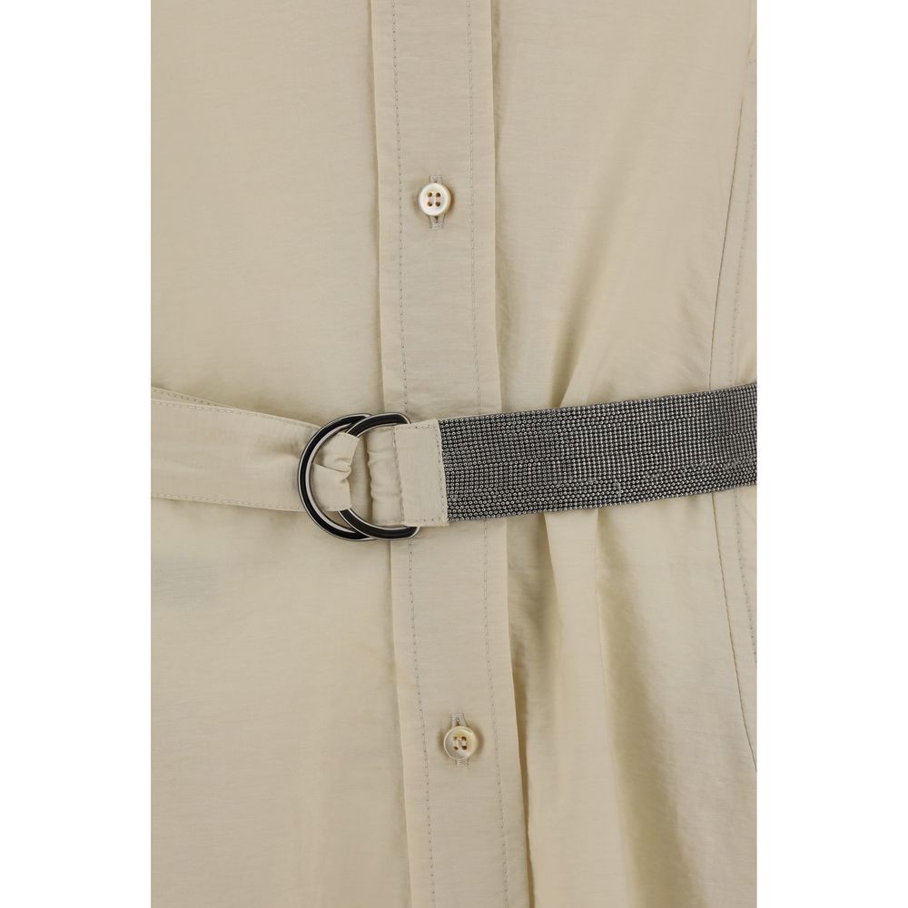 Vestido longo de algodão Brunello Cucinelli