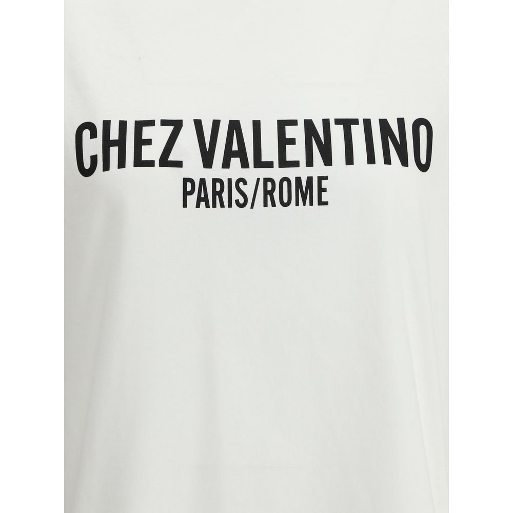 Camiseta de algodão com o logotipo da Valentino
