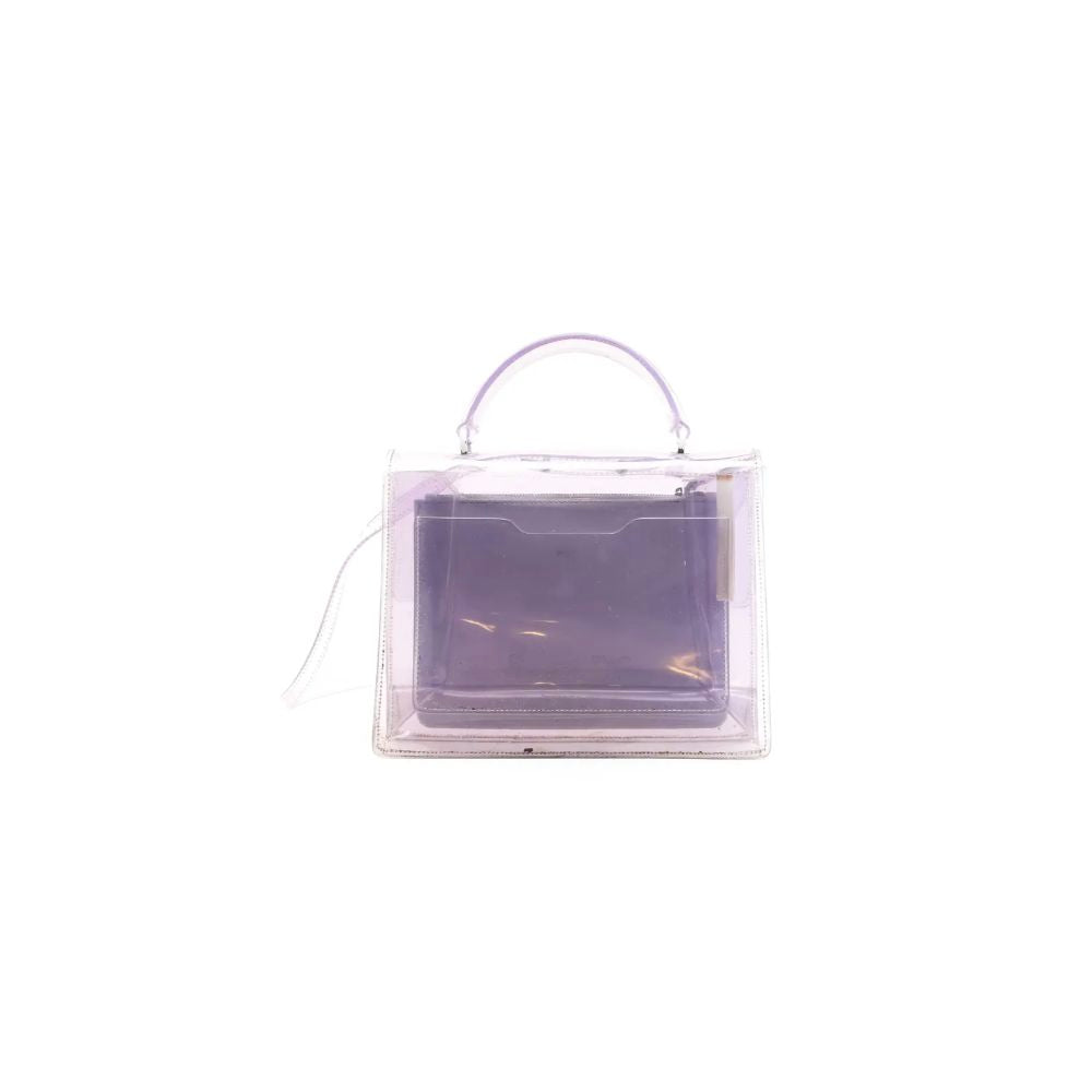 Bolsa tiracolo em PVC branco-off-white