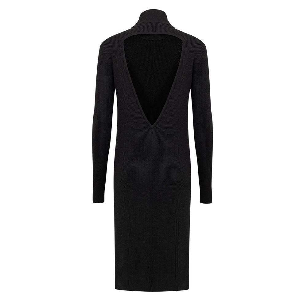 Vestido de lã preto Bottega Veneta