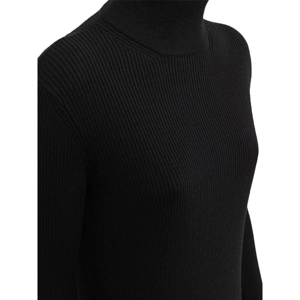 Vestido de lã preto Bottega Veneta