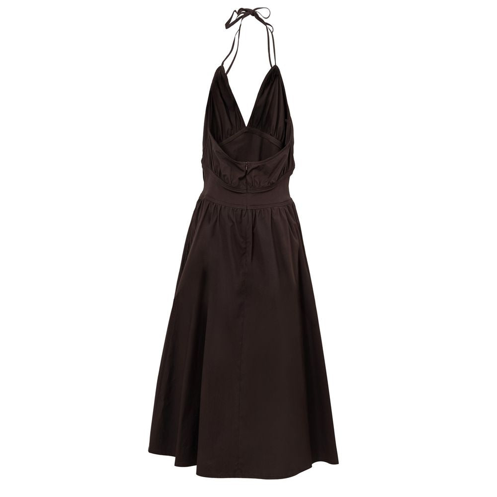 Vestido de algodão marrom Bottega Veneta