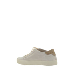 Tênis Brunello Cucinelli em couro branco creme
