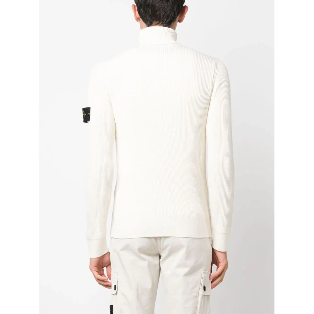 Suéter de lã branca Stone Island